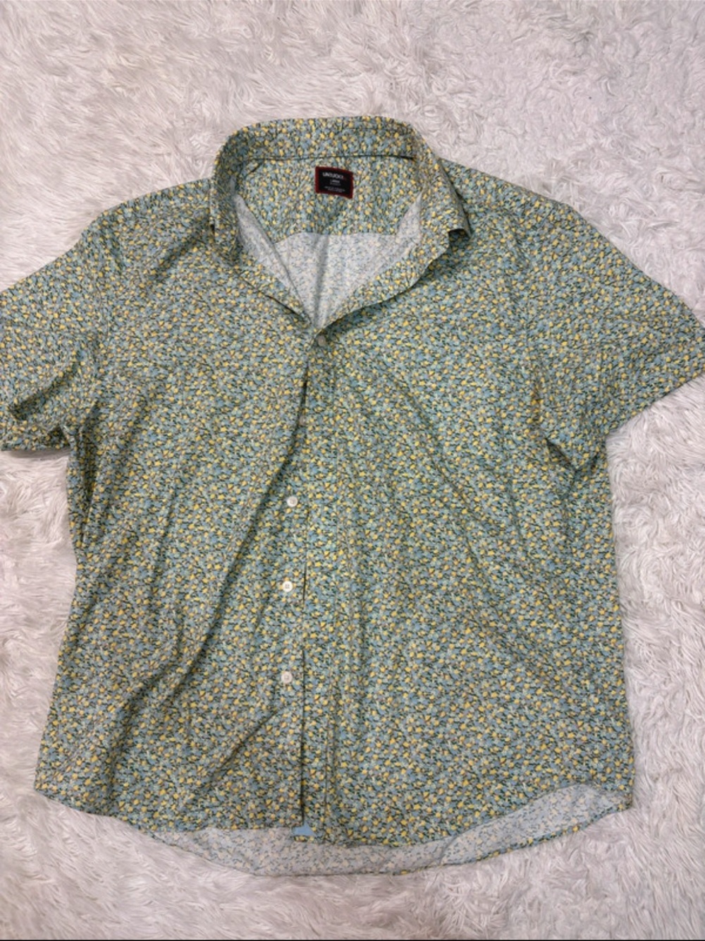 Untuckit Casual Short-Sleeve Floral Button-Up Shirt - Green